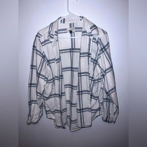 Blue and white flannel